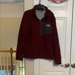 The North Face Men's Maroon and Charcoal Performance Jacket